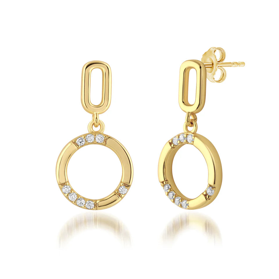 GEORGINI ALCHEMY AXIS EARRINGS GOLD