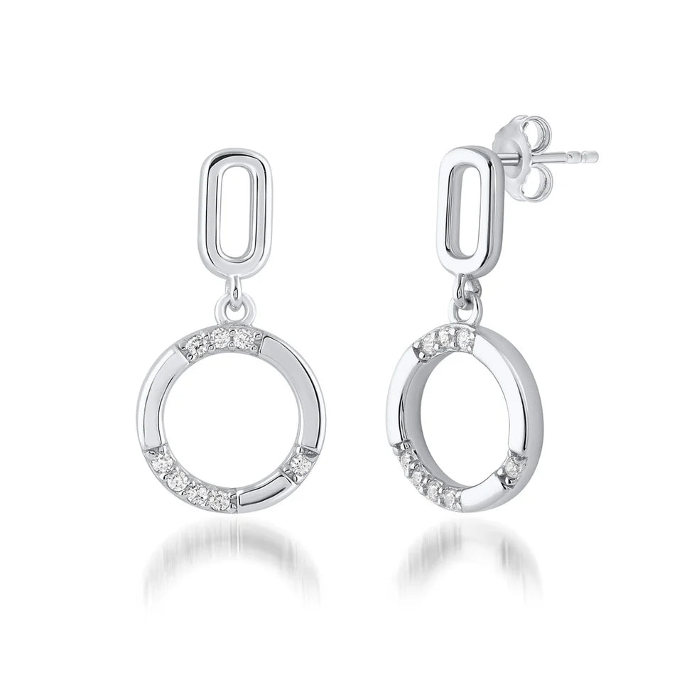 GEORGINI ALCHEMY AXIS EARRINGS SILVER