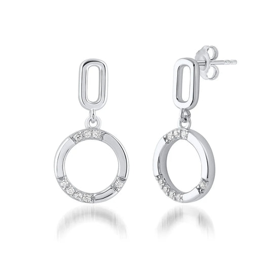 GEORGINI ALCHEMY AXIS EARRINGS SILVER
