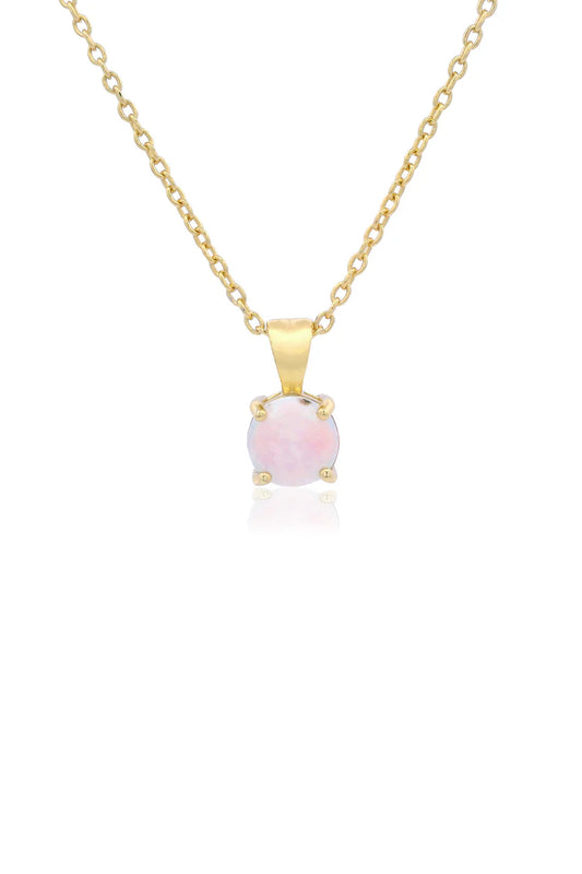GEORGINI WISTERIA CREATED OPAL PENDANT GOLD
