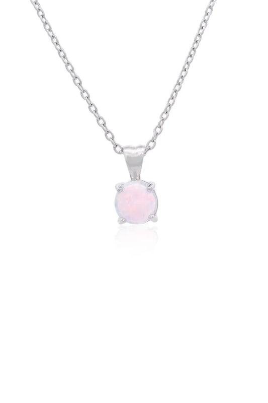 GEORGINI WISTERIA CREATED OPAL PENDANT SILVER