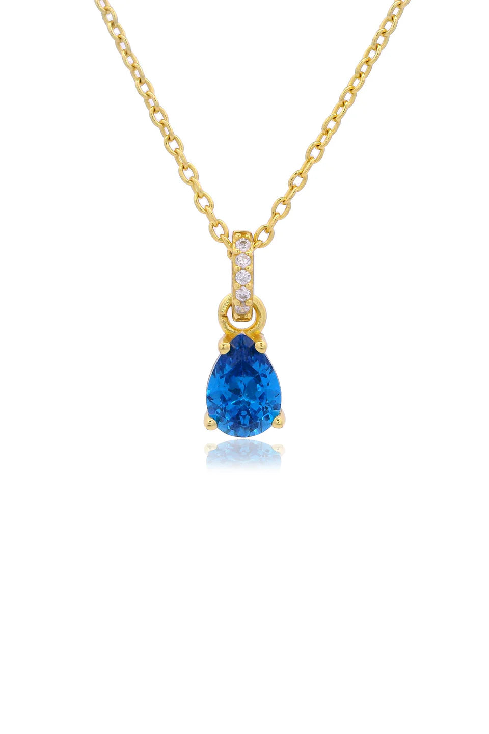 GEORGINI WISTERIA PENDANT BLUE TOPAZ CZ GOLD