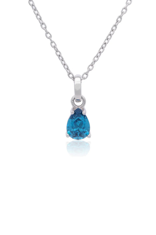 GEORGINI WISTERIA PENDANT BLUE TOPAZ CZ SILVER