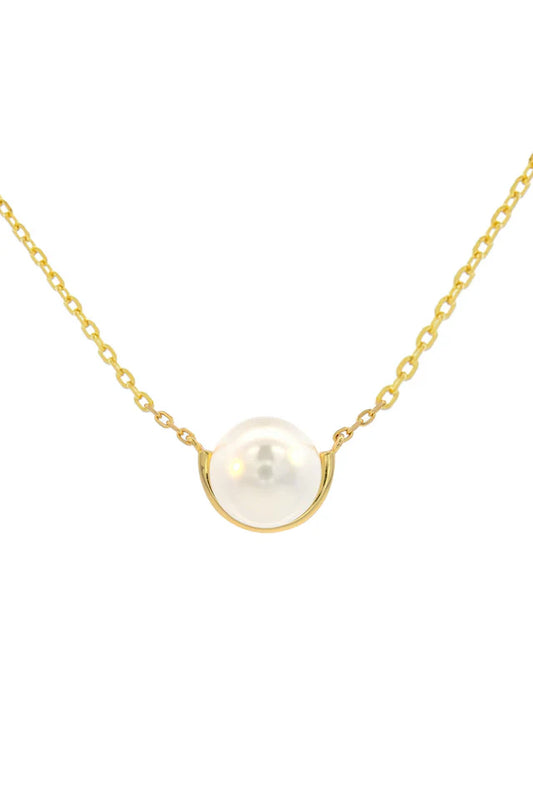 ADAGIO CRESCENT NINE-2-FIVE PEARL NECKLACE GOLD