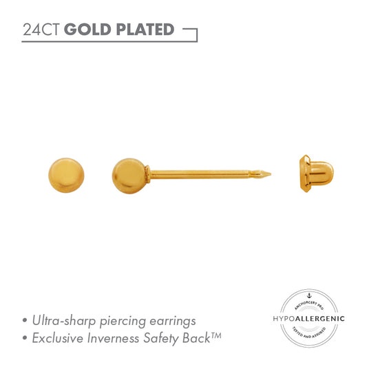 Inverness 24ct Gold Plated Stainless Steel 3mm Ball