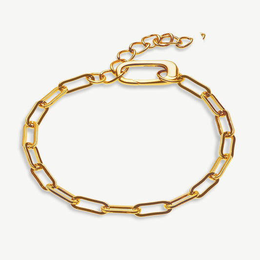 Issi Paperclip Chain Bracelet 18ct Gold Plated