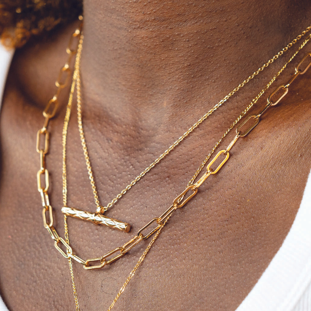 Issi Paperclip Chain Necklace 18ct Gold Plated