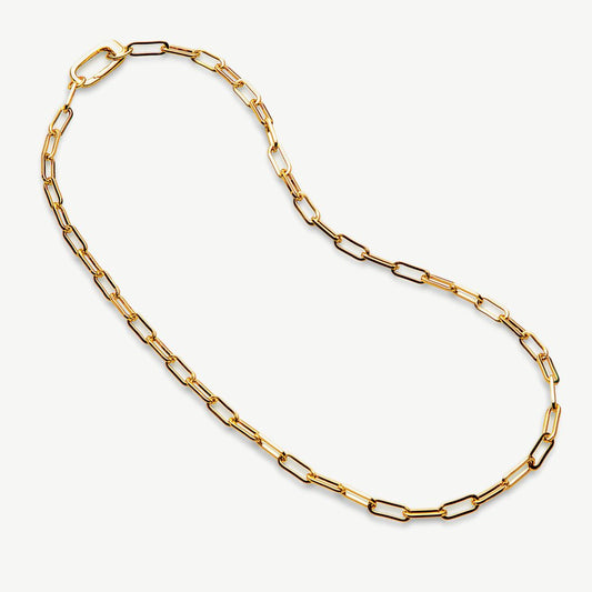 Issi Paperclip Chain Necklace 18ct Gold Plated