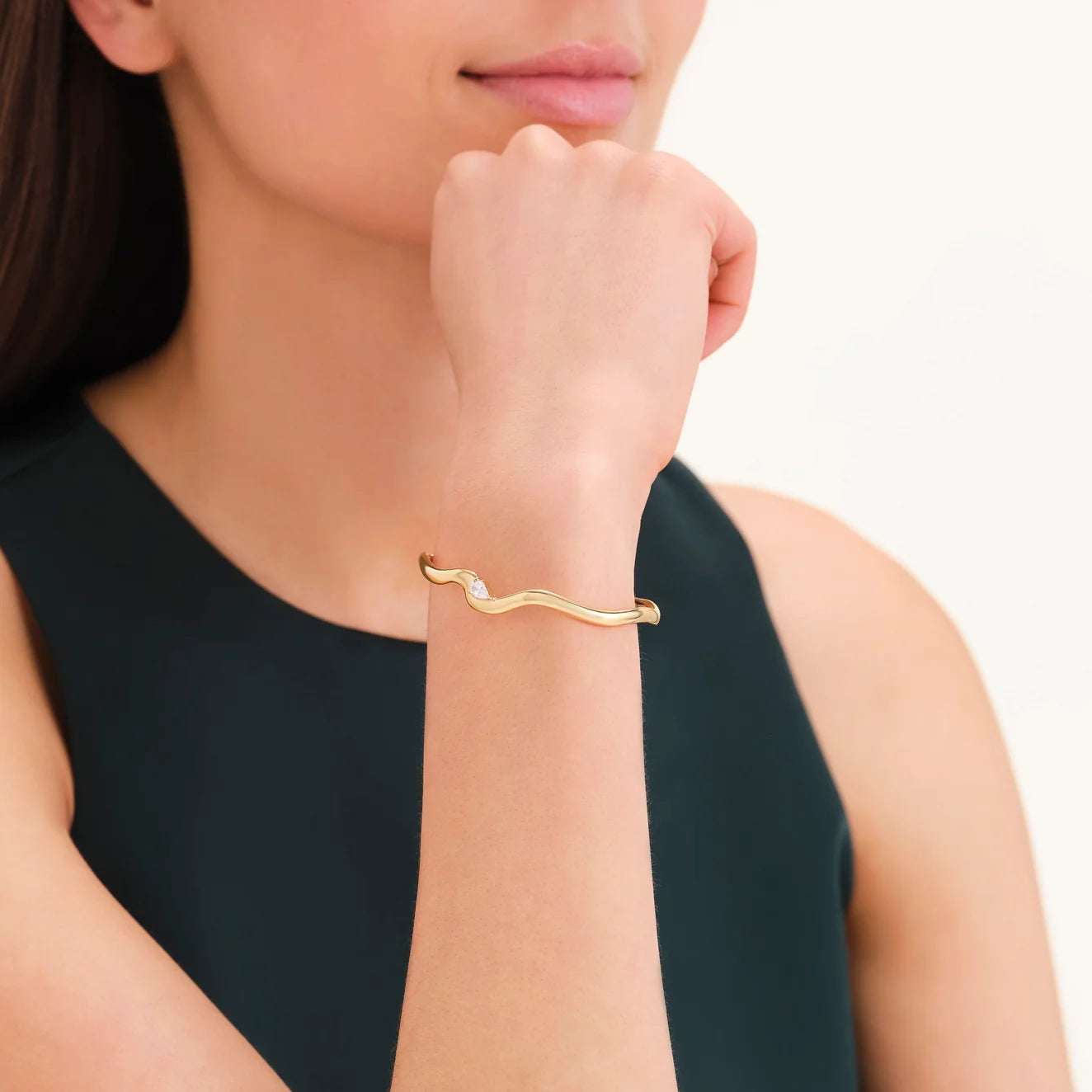 Rosefield Marquise Wave Bangle