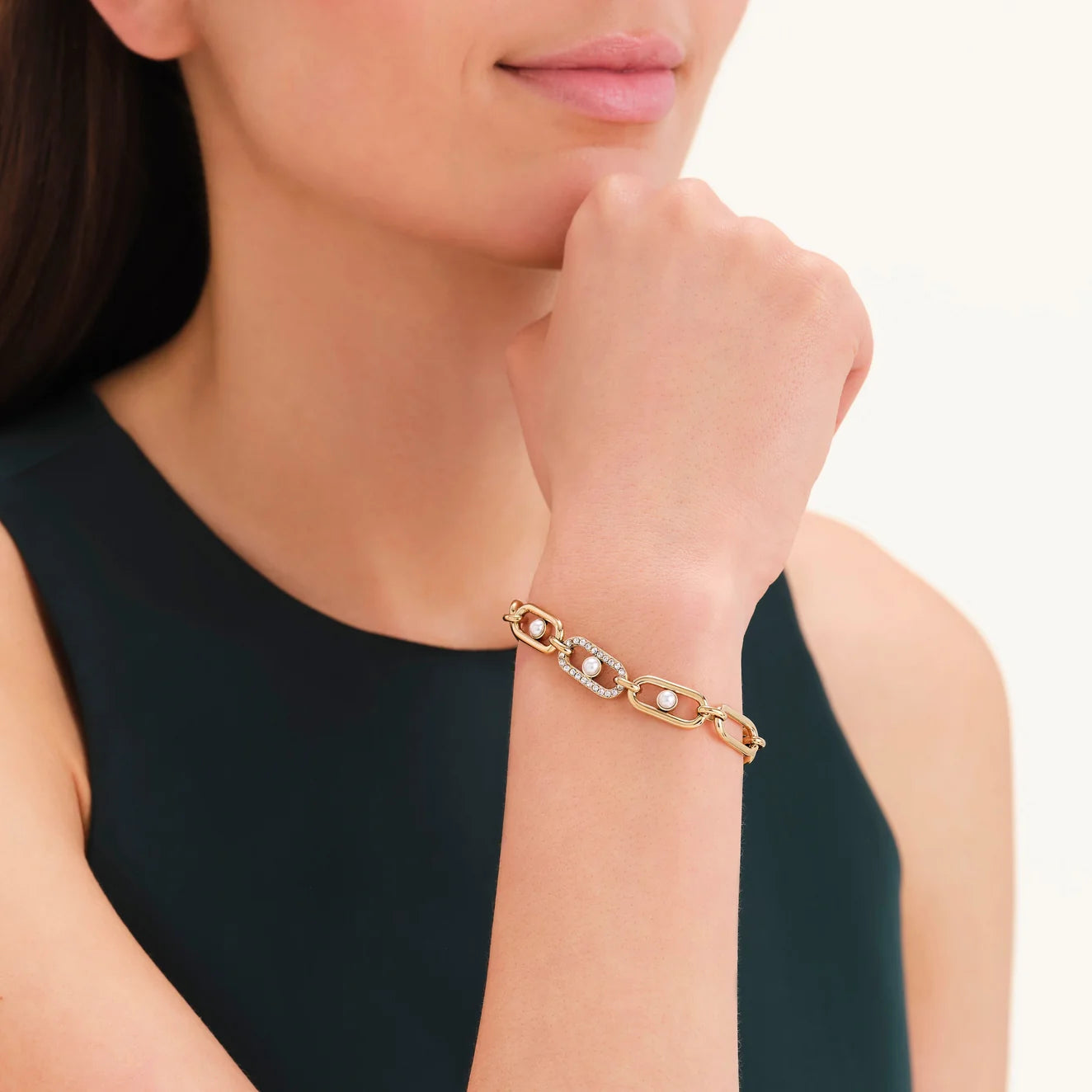 Rosefield Pearl Crystals Bracelet