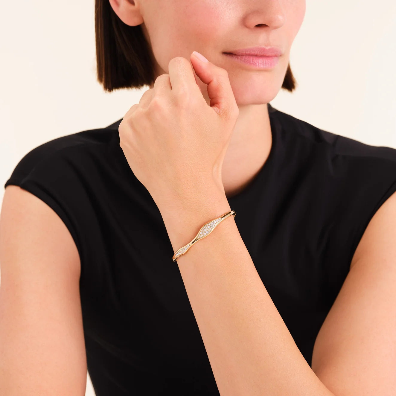 Rosefield Pave Wave Bangle