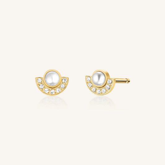 Rosefield Pearl Halo Studs