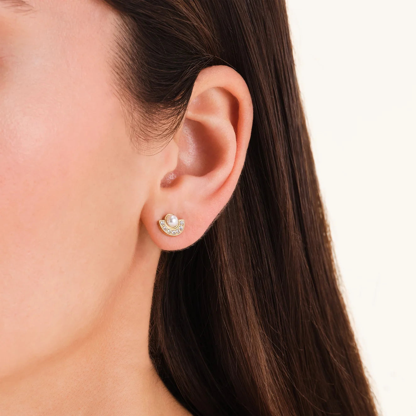 Rosefield Pearl Halo Studs