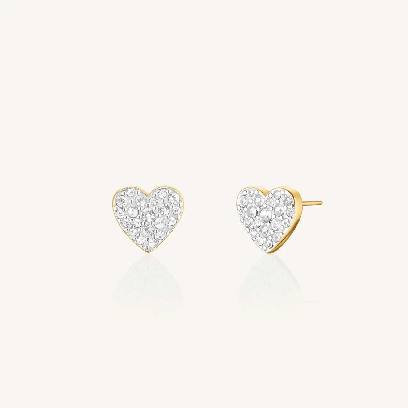 Rosefield Pavé Heart Studs