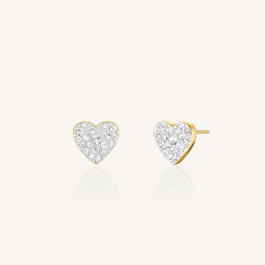 Rosefield Pavé Heart Studs