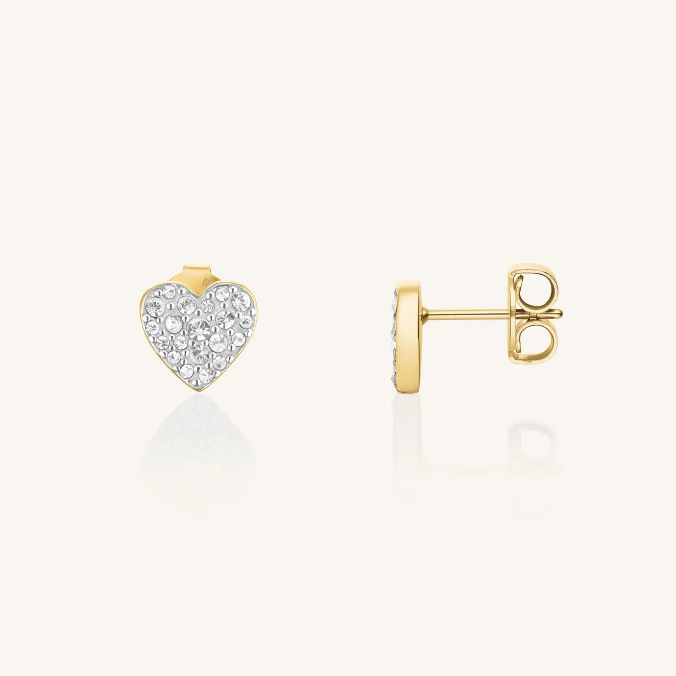 Rosefield Pavé Heart Studs