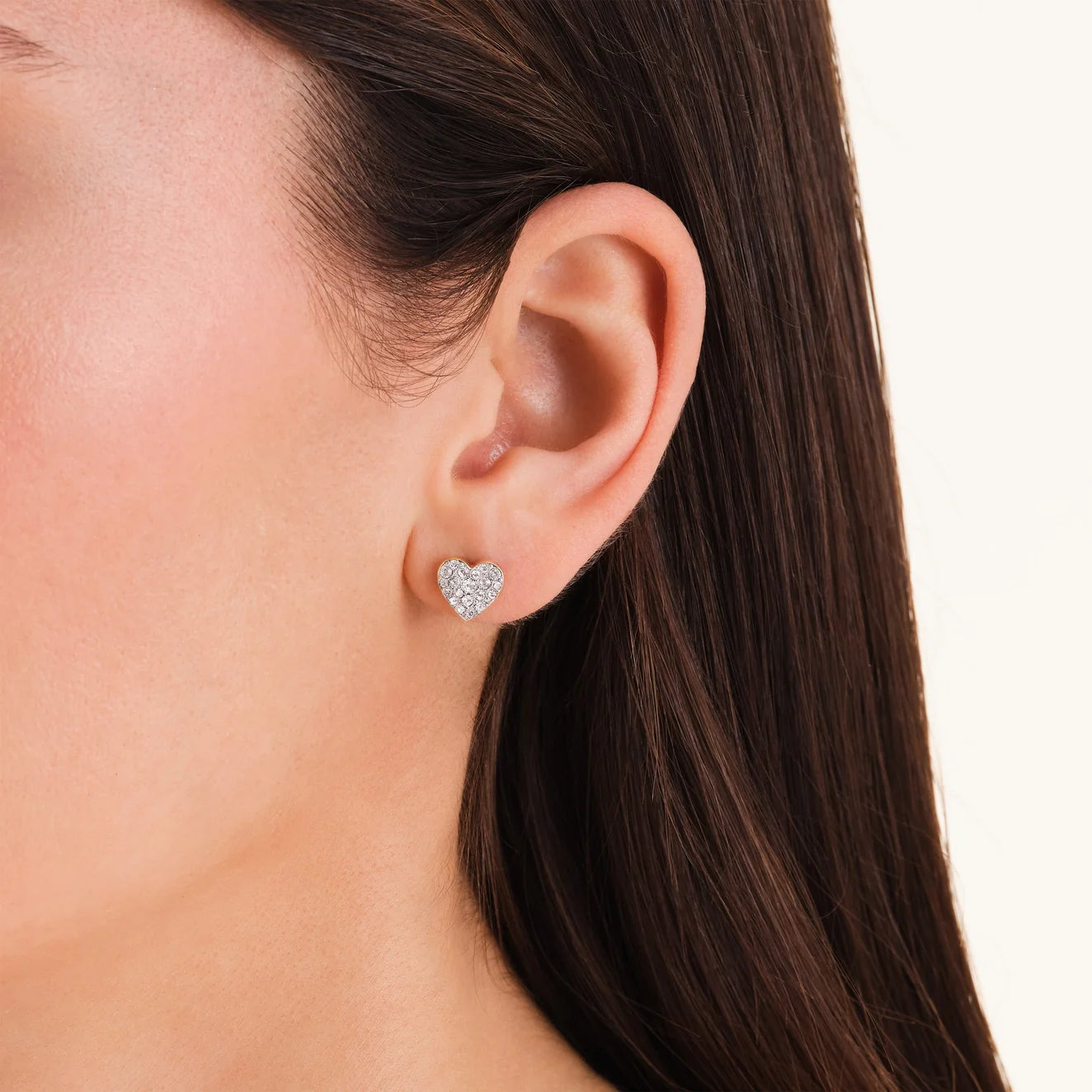 Rosefield Pavé Heart Studs