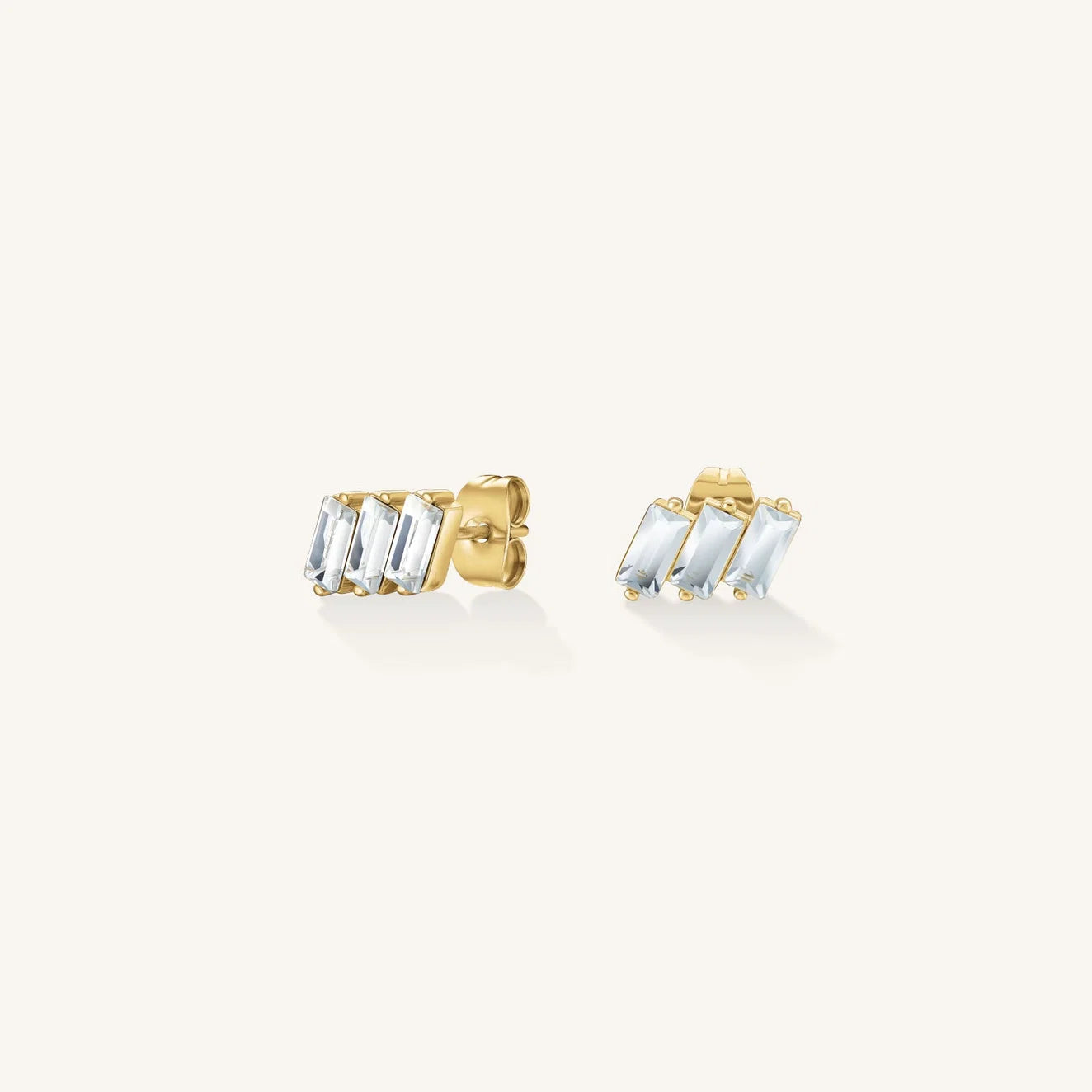 Rosefield Triple Baguette Studs