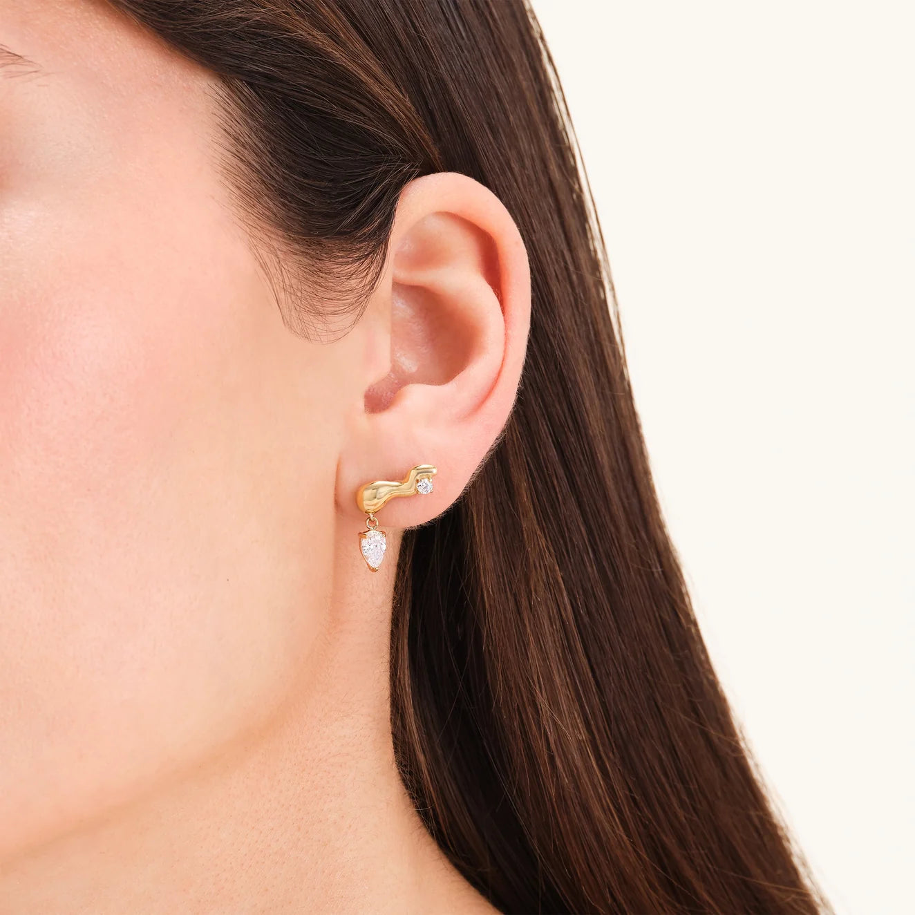 Rosefeld Crystal Wave Studs