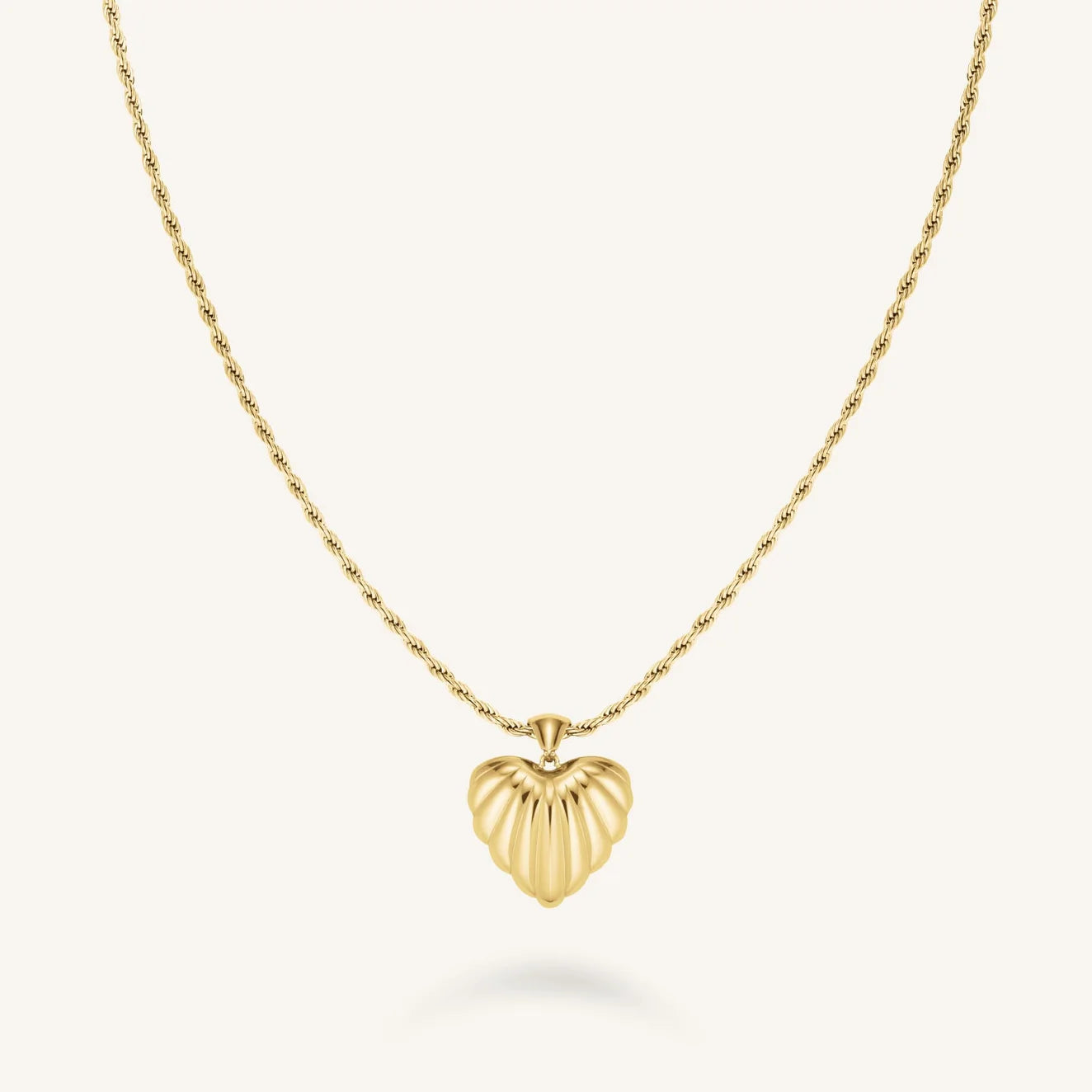Rosefield Ridged Heart Necklace