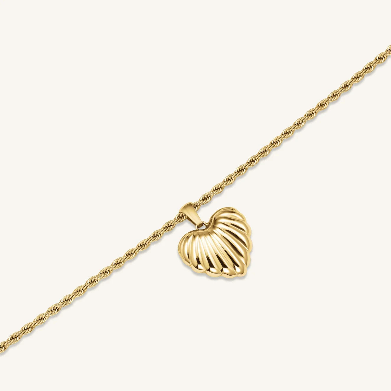 Rosefield Ridged Heart Necklace
