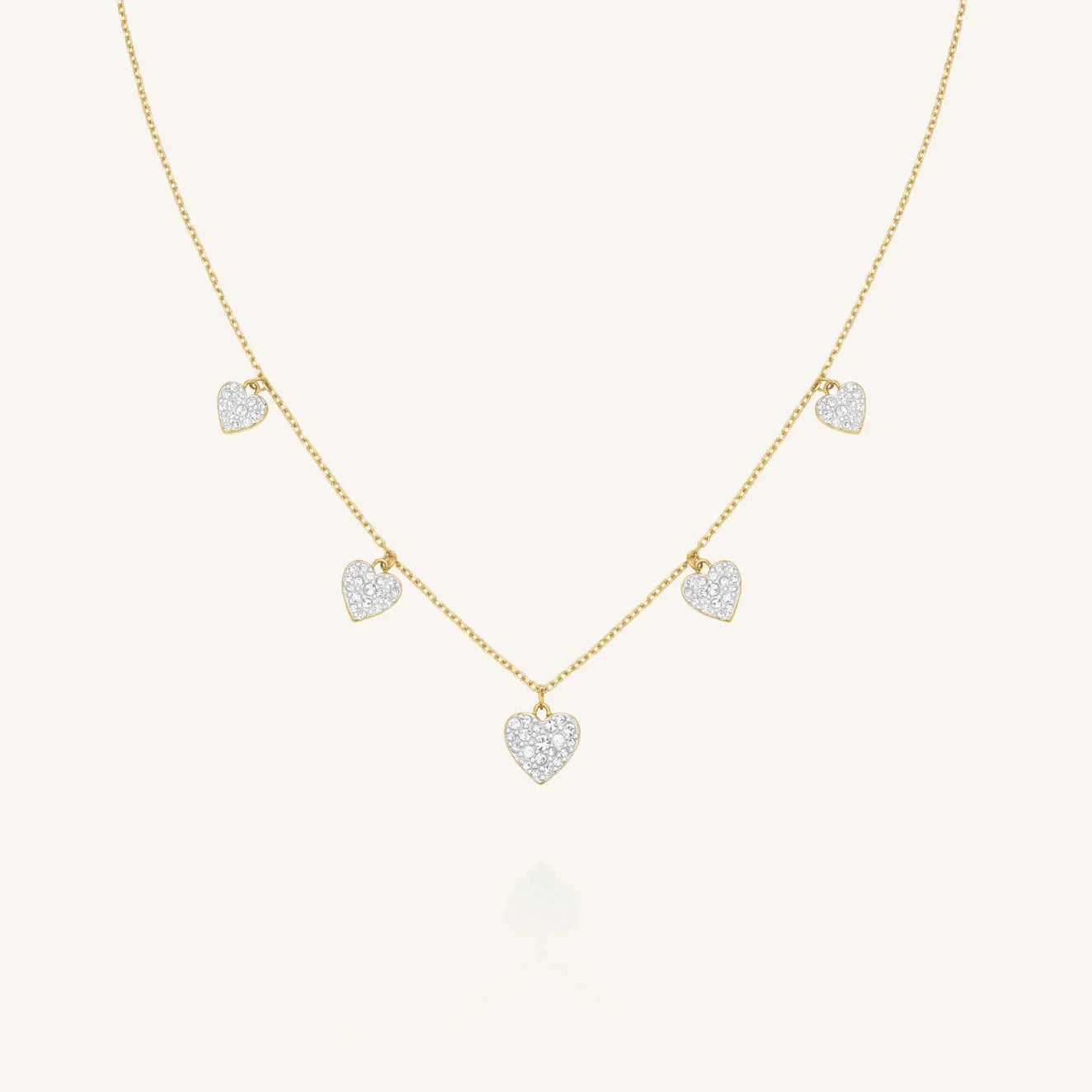 Rosefield Multi Hearts Necklace