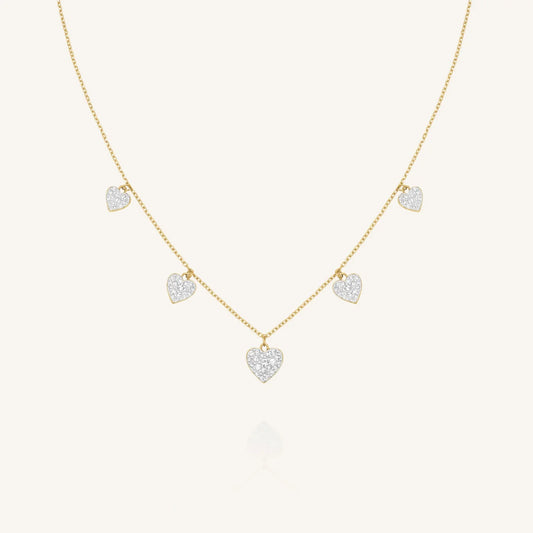 Rosefield Multi Hearts Necklace