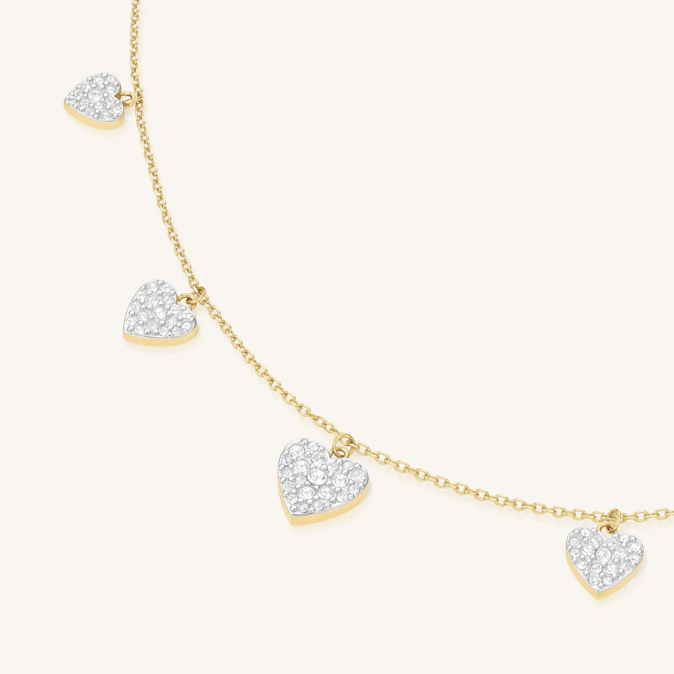 Rosefield Multi Hearts Necklace