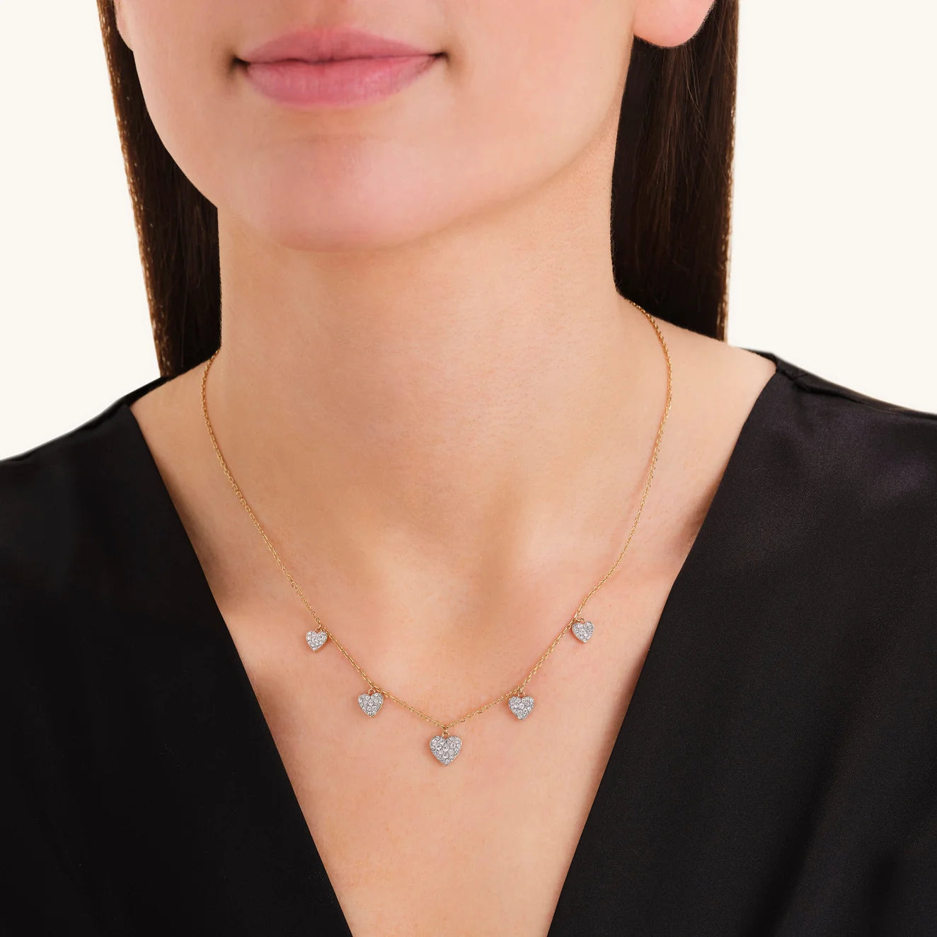 Rosefield Multi Hearts Necklace