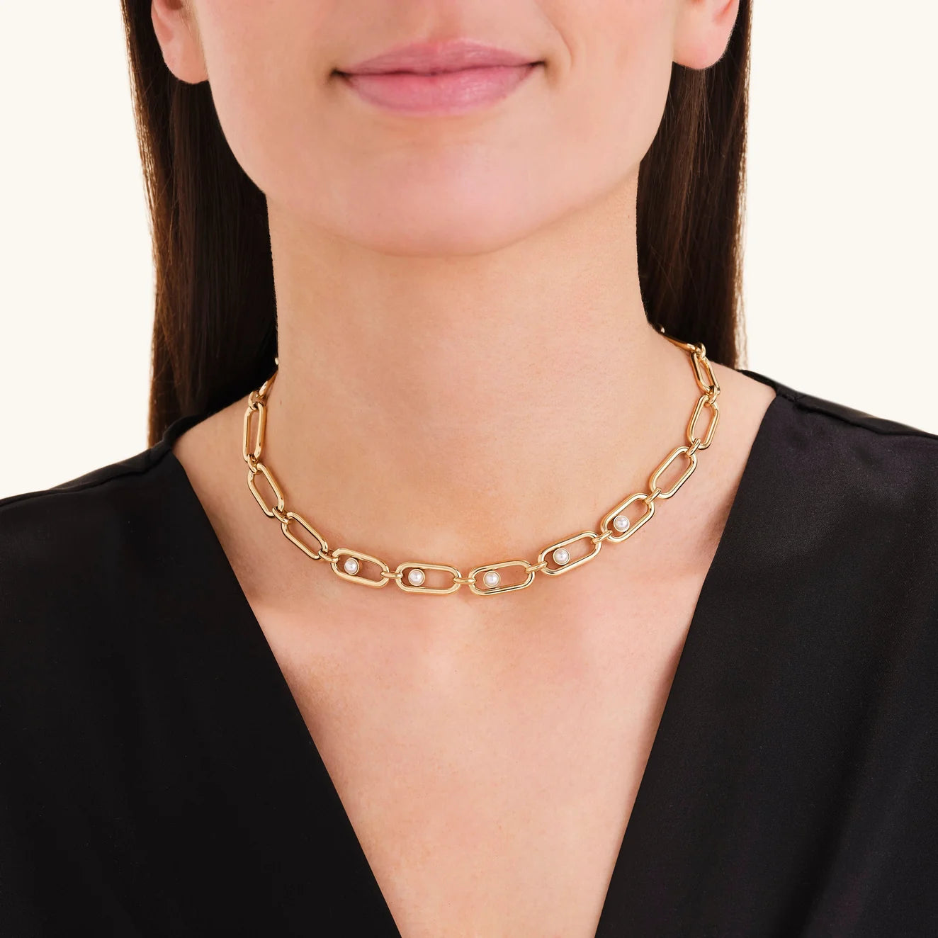 Rosefield Pearl Link Necklace