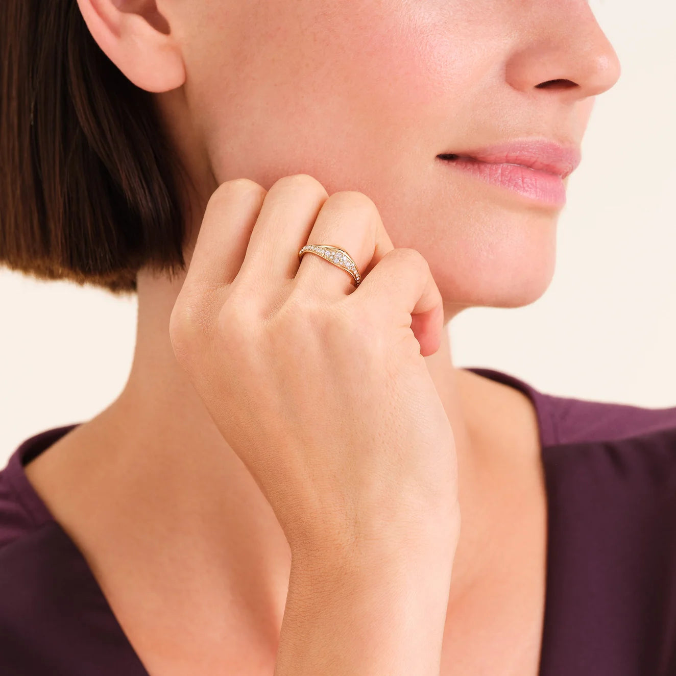 Rosefield Pave Wave Ring