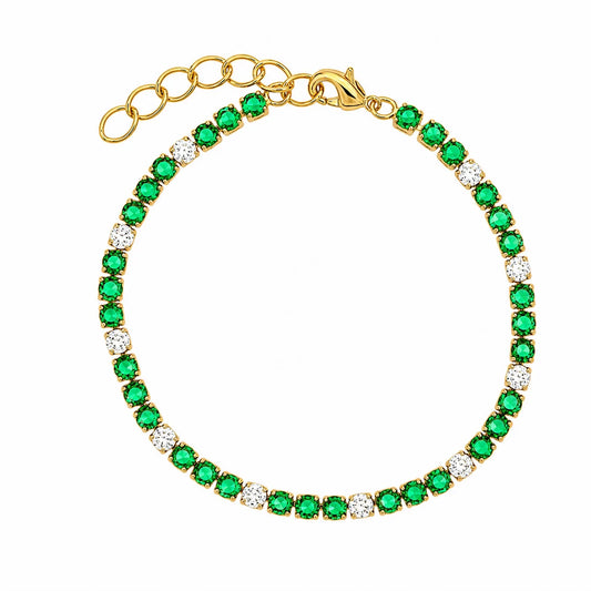 Jade Glow Green CZ Tennis Bracelet