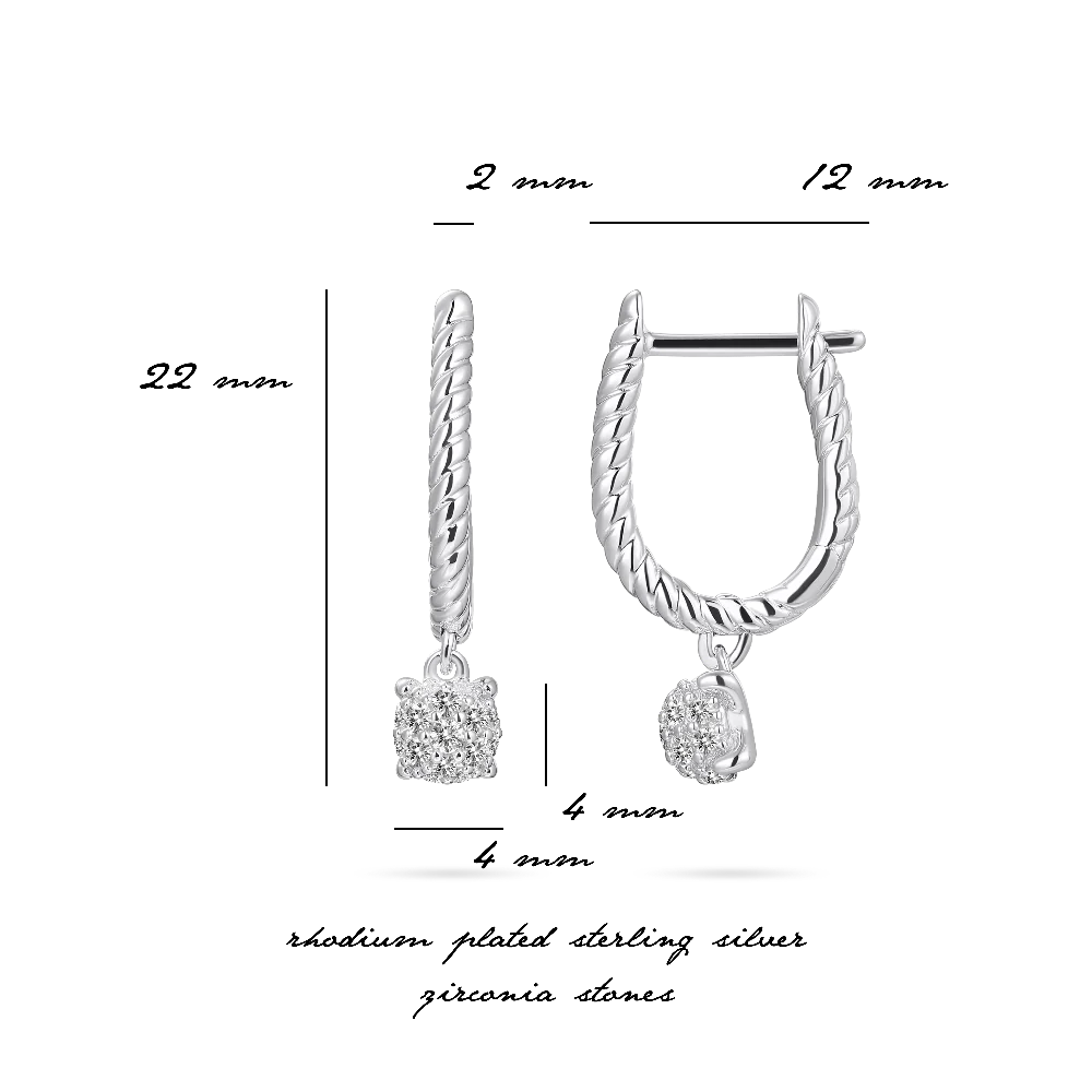 Dangling Dashing Details Pave Earrings