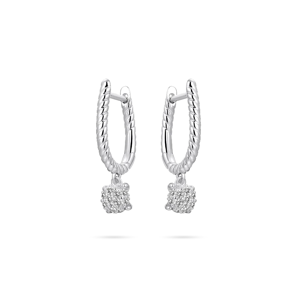Dangling Dashing Details Pave Earrings