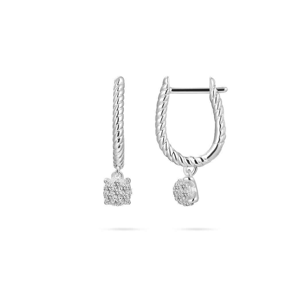 Dangling Dashing Details Pave Earrings