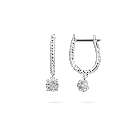 Dangling Dashing Details Pave Earrings