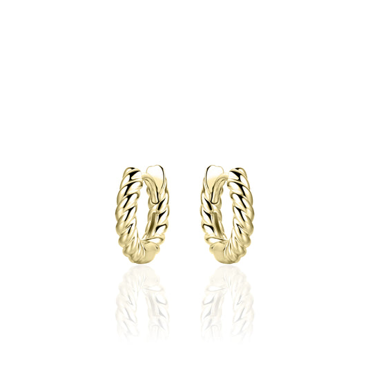 Gisser Gold Rope Hoops 13.5mm