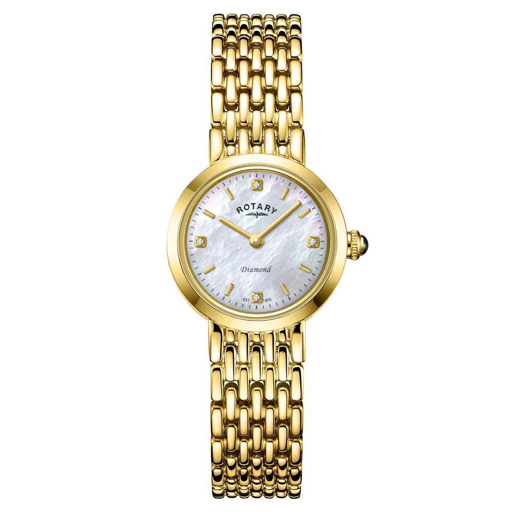 Rotary Heritage Diamond Gold Ladies Watch