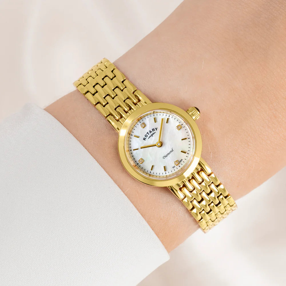 Rotary Heritage Diamond Gold Ladies Watch