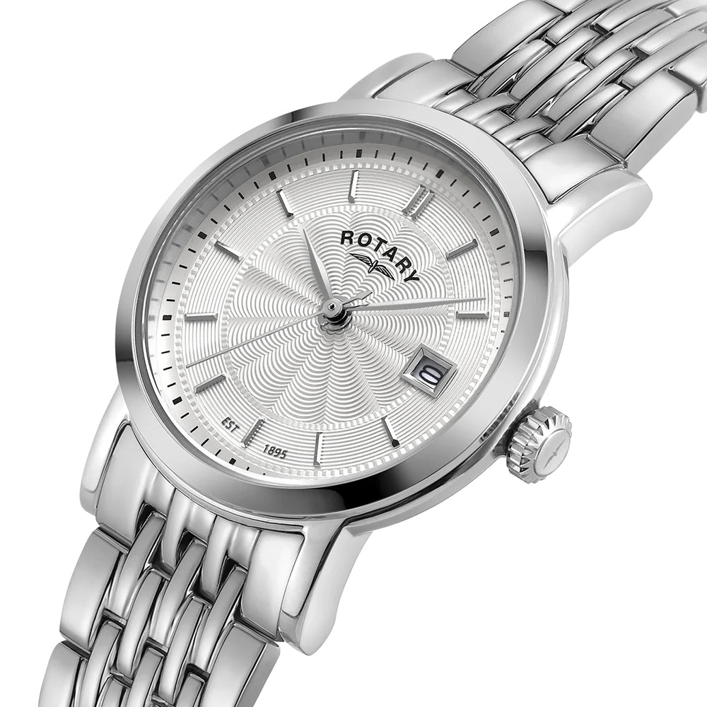Rotary Ladies Steel Bracelet White Dial