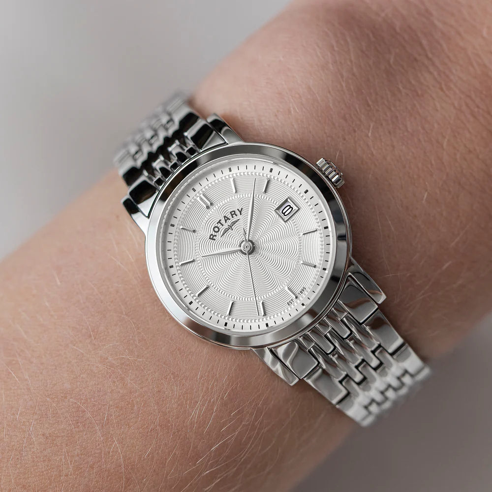 Rotary Ladies Steel Bracelet White Dial
