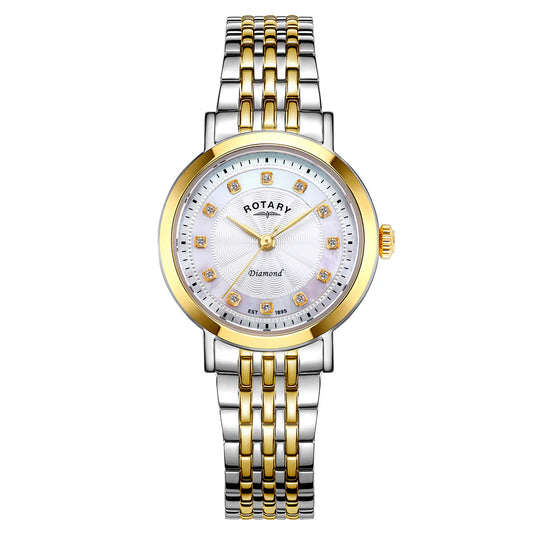 Rotary Ladies Duo Tone Bracelet Diamond MOP Dial