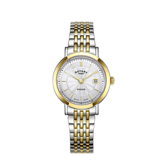 Rotary Ladies Duo Tone Bracelet Silver Dial