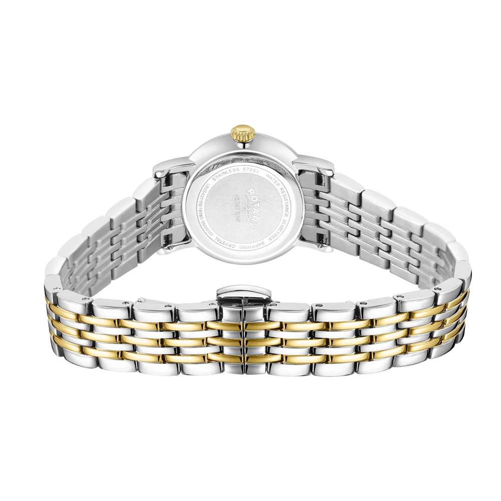 Rotary Ladies Duo Tone Bracelet Silver Dial
