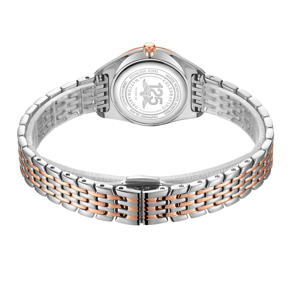 Rotary Ladies Ultra Slim Duo Tone Bracelet Diamond MOP Dial
