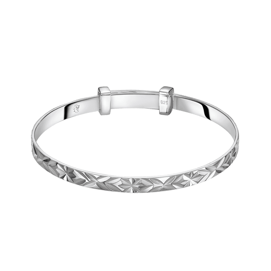 Maeve Diamond Cut Pattern Bangle