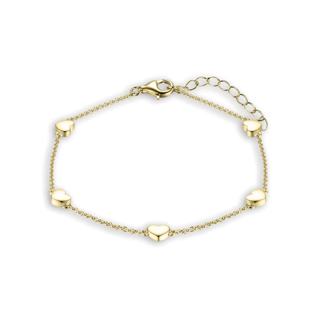 Gold Lovely Hearts Bracelet
