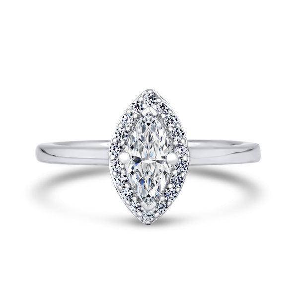 Marquise Cut Diamond Halo Ring
