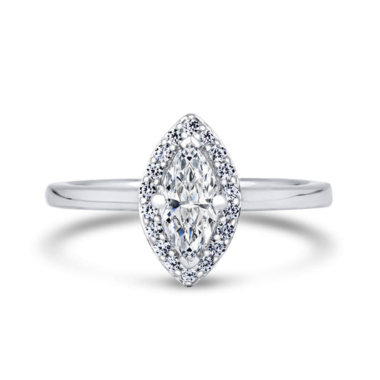 Marquise Cut Diamond Halo Ring