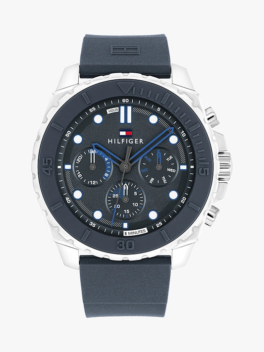 Blue Silicone Bezel Sub-Counter Watch